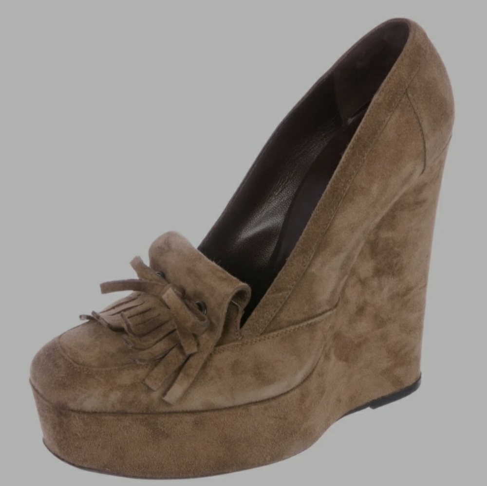 Balenciaga Fringe Platform Wedges